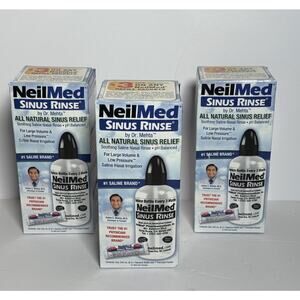 3 Boxes NeilMed Sinus Rinse Sinus Relief Dr. Mehta Includes Saline Packet